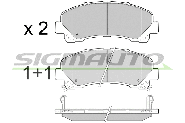 Brake Pad Set, disc brake (SPB442)