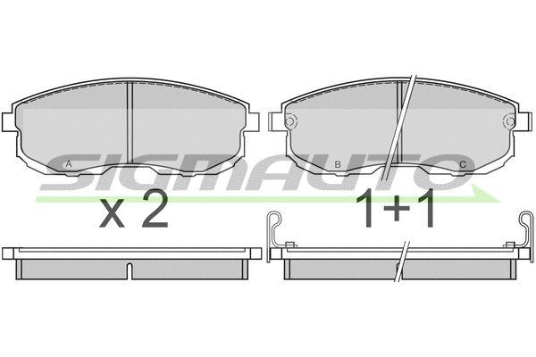 Brake Pad Set, disc brake (SPA569)
