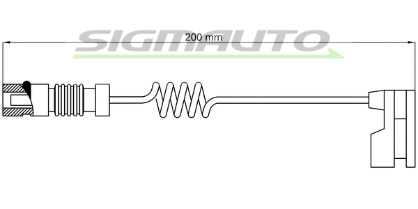 Warning Contact, brake pad wear (WI0620)