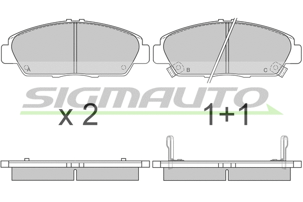 Brake Pad Set, disc brake (SPA621)