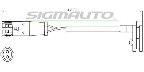 Warning Contact, brake pad wear (WI0625)