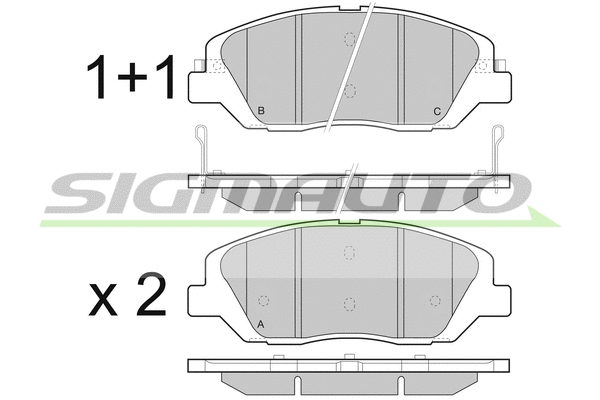 Brake Pad Set, disc brake (SPB492)