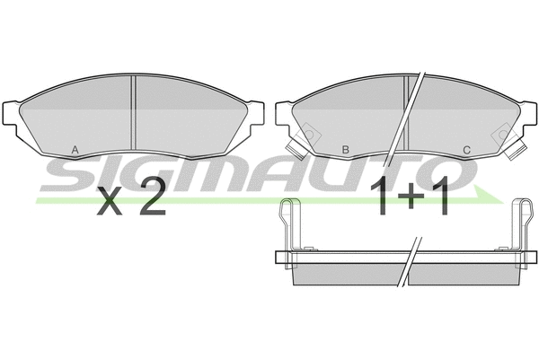 Brake Pad Set, disc brake (SPA290)