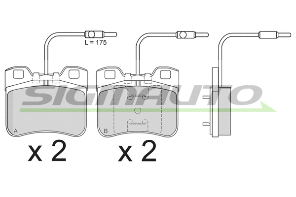 Brake Pad Set, disc brake (SPA496)