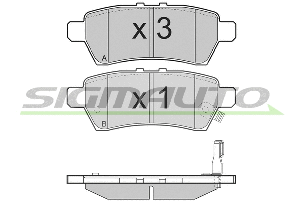 Brake Pad Set, disc brake (SPB257)