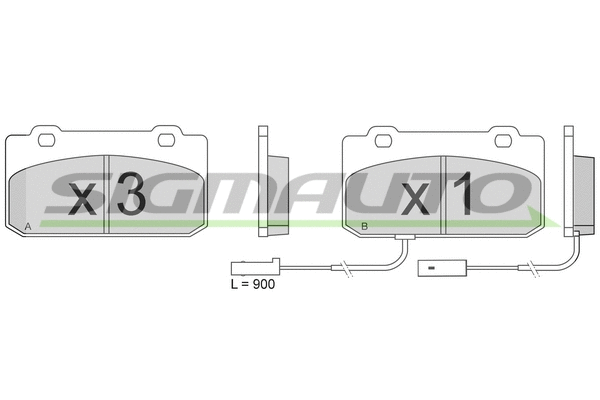 Brake Pad Set, disc brake (SPA608)