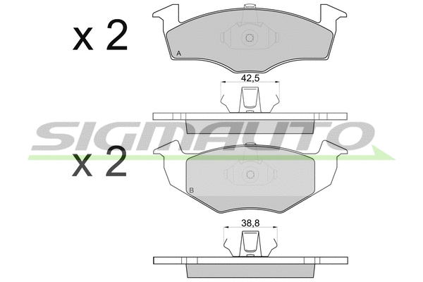 Brake Pad Set, disc brake (SPA808)
