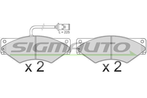 Brake Pad Set, disc brake (SPT253)