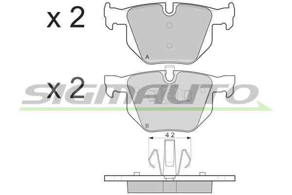 Brake Pad Set, disc brake (SPB263)