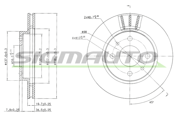 Brake Disc (DBB142V)