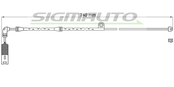 Warning Contact, brake pad wear (WI0638)