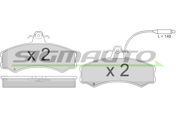 Brake Pad Set, disc brake (SPA196)
