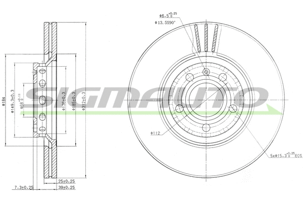 Brake Disc (DBB156V)