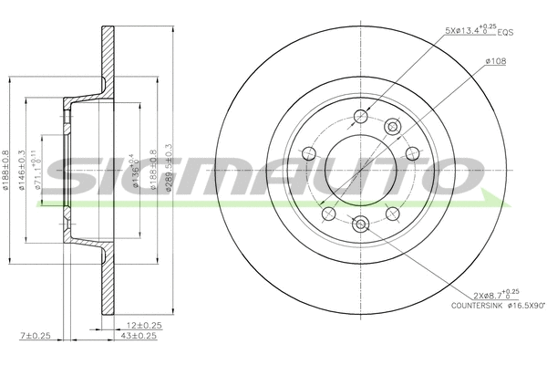 Brake Disc (DBB744S)