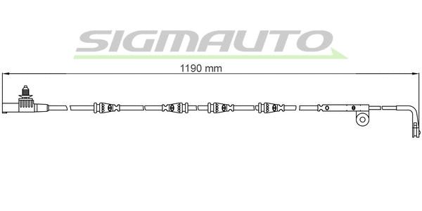 Warning Contact, brake pad wear (WI0630)