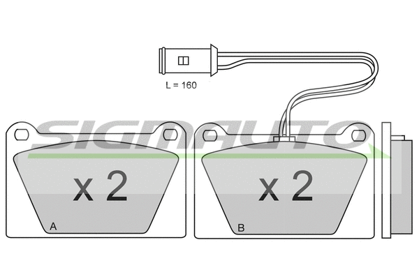 Brake Pad Set, disc brake (SPA179)