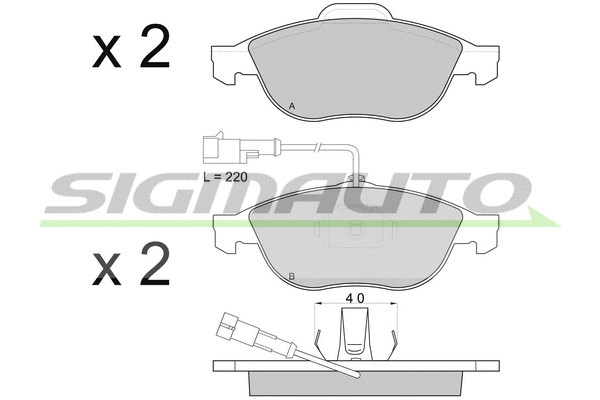 Brake Pad Set, disc brake (SPA746)