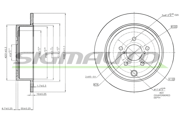 Brake Disc (DBB883S)
