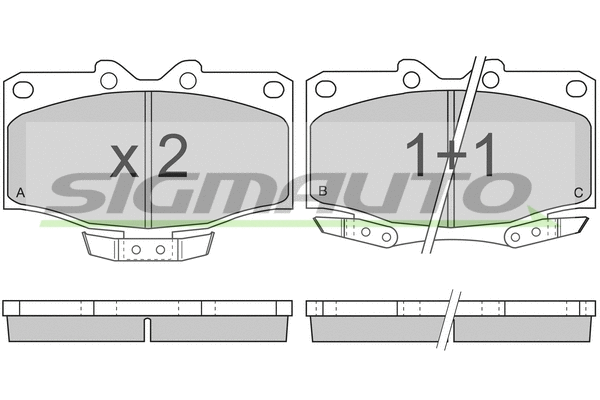 Brake Pad Set, disc brake (SPA725)