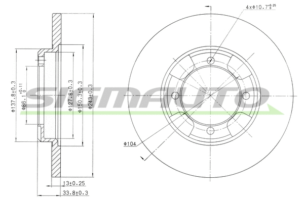 Brake Disc (DBA343S)