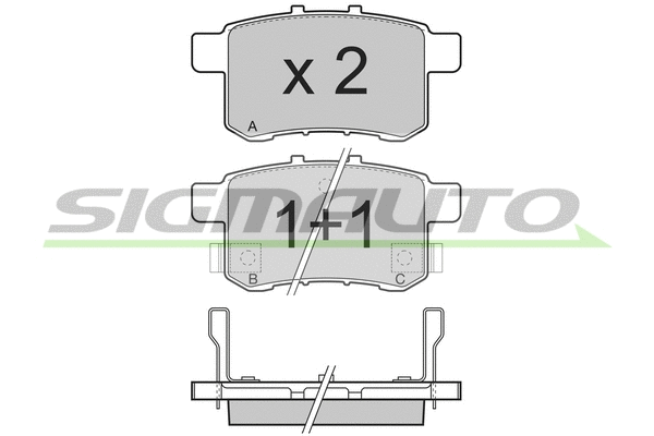 Brake Pad Set, disc brake (SPB370)