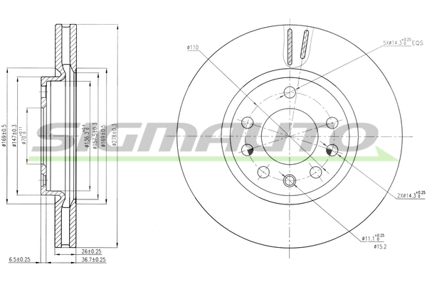 Brake Disc (DBB644V)