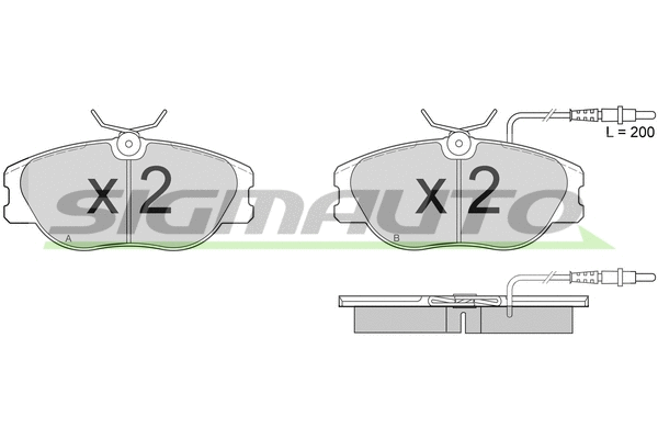 Brake Pad Set, disc brake (SPA373)