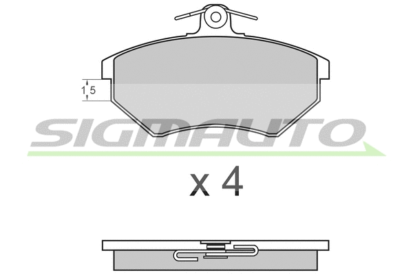 Brake Pad Set, disc brake (SPA642)