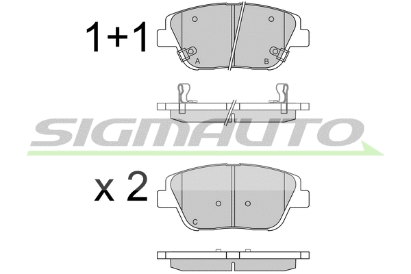 Brake Pad Set, disc brake (SPB548)