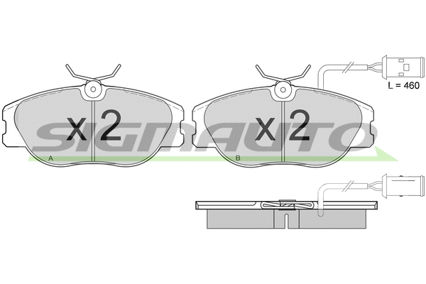 Brake Pad Set, disc brake (SPA374)