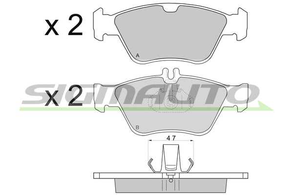 Brake Pad Set, disc brake (SPA694)
