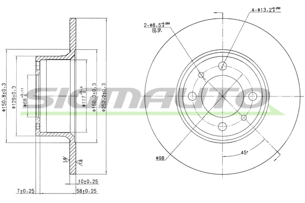 Brake Disc (DBA035S)