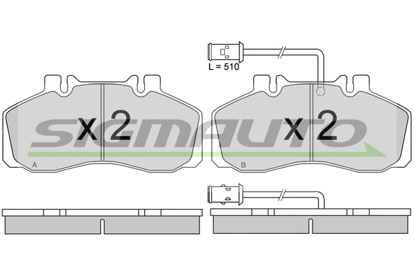 Brake Pad Set, disc brake (SPA568)