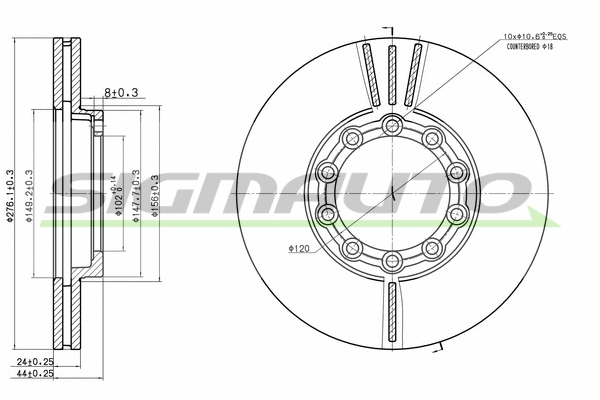 Brake Disc (DB0169V)