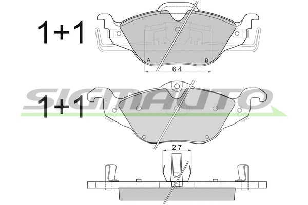 Brake Pad Set, disc brake (SPA810)