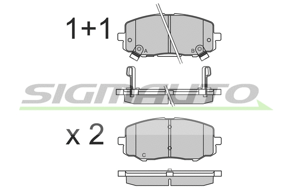 Brake Pad Set, disc brake (SPB583)