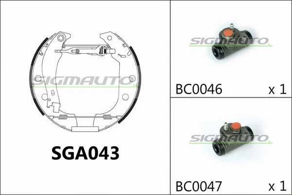 Brake Shoe Set (SGA043)