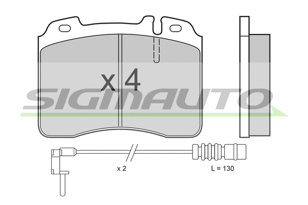 Brake Pad Set, disc brake (SPA506)