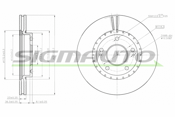 Brake Disc (DBC187V)