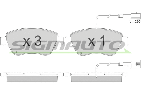 Brake Pad Set, disc brake (SPA942)