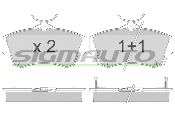 Brake Pad Set, disc brake (SPA908)