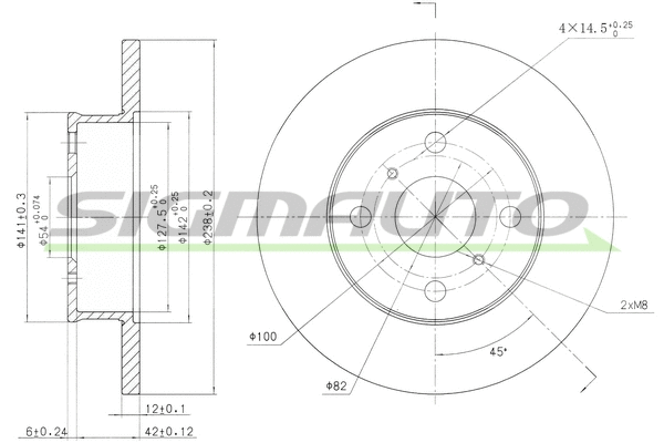 Brake Disc (DBA412S)