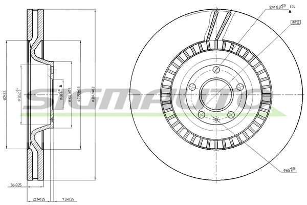 Brake Disc (DBC222V)