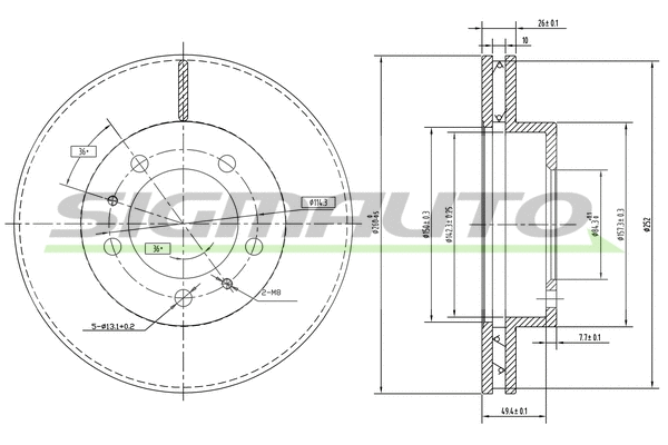 Brake Disc (DBA772V)