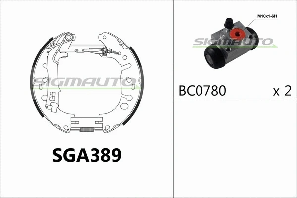 Brake Shoe Set (SGA389)