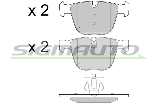 Brake Pad Set, disc brake (SPB448)