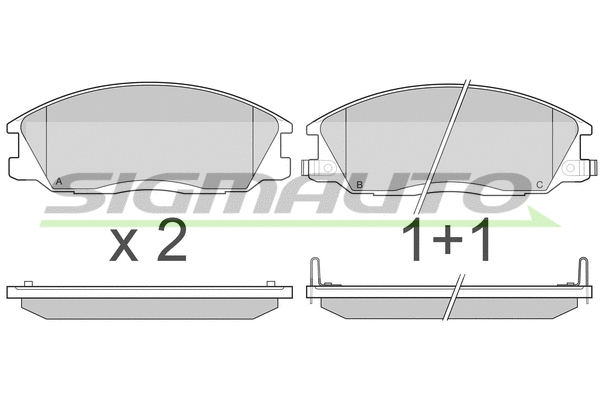 Brake Pad Set, disc brake (SPA909)