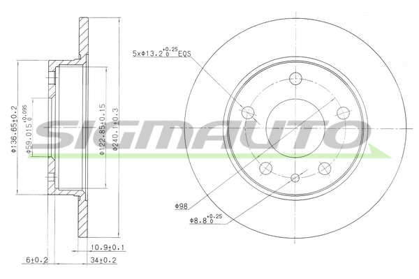 Brake Disc (DBA818S)