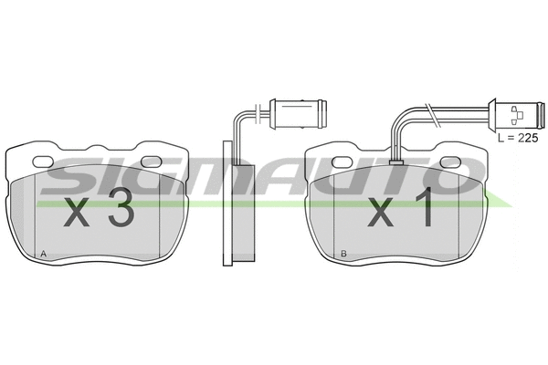 Brake Pad Set, disc brake (SPA518)