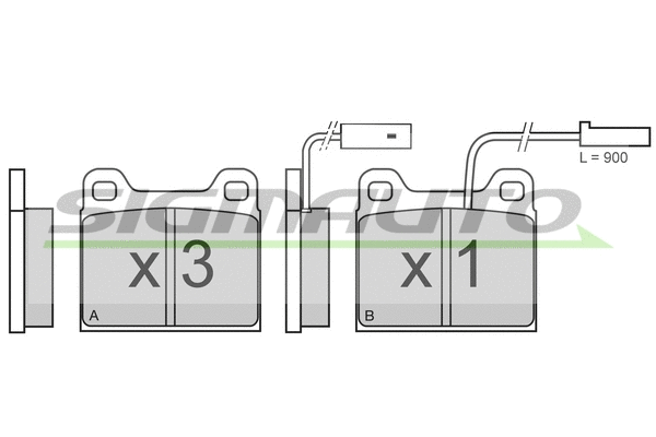 Brake Pad Set, disc brake (SPA606)